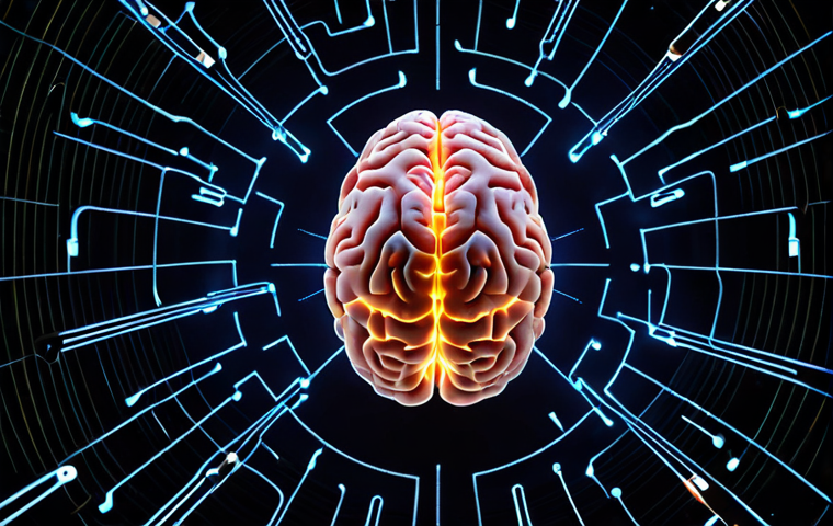 **Prompt:** A brain illuminated with glowing circuits, radiating knowledge and energy, set against a dark cosmic background.