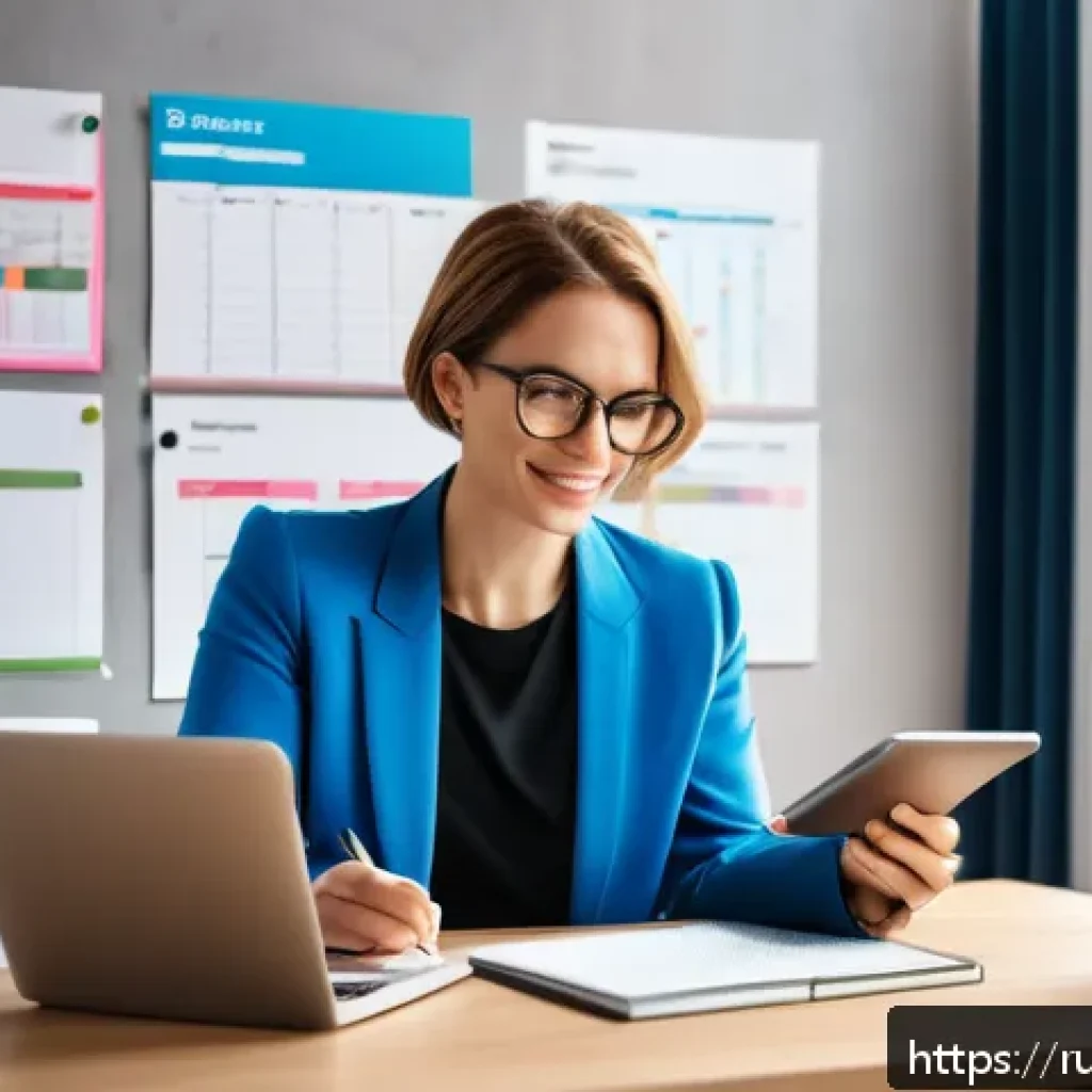 자기주도학습코치 자격증 인기 과목 분석 - A professional female coach in her 30s conducting an online self-organization workshop for Russian-s...